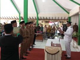 Pengambilan Sumpah/Janji dan Pelantikan Pamong Kalurahan Ngestirejo dihadiri oleh KPH Yudanegara